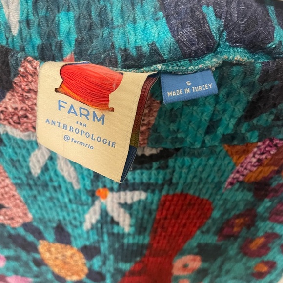 Farm Rio x Anthro Gabriela bright, multi-colored long stretchy skirt - Picture 3 of 4